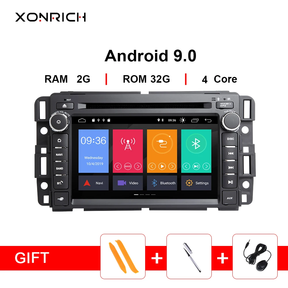 Автомобильный мультимедийный плеер 1 din Android 9 0 автомобильный DVD GPS Радио для GMC