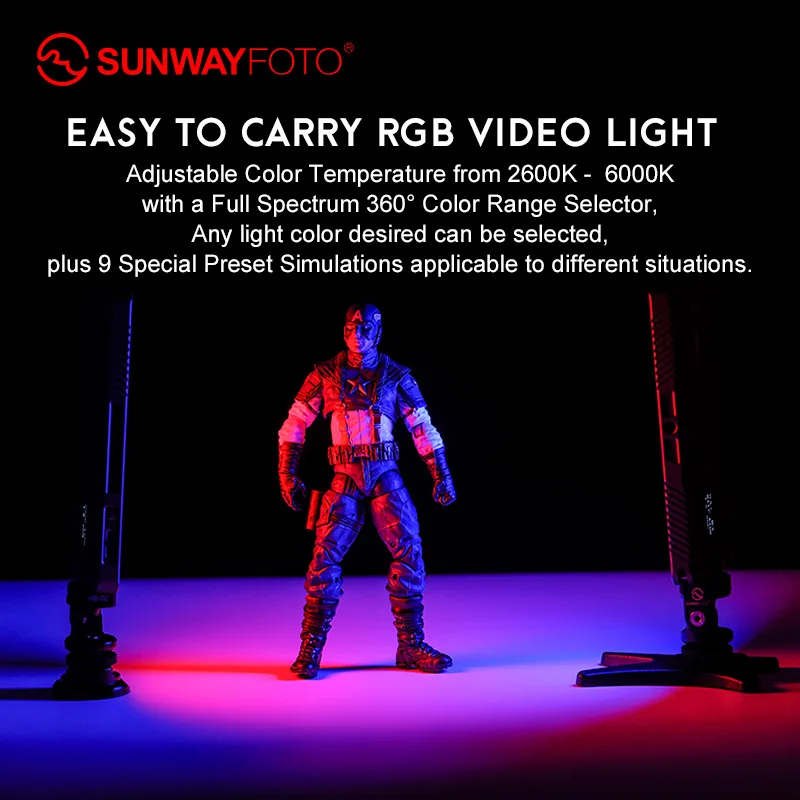 SUNWAYFOTO FL 70 RGB светодиодный свет цвет селфи видео камера студийный для Canon Nikon sony