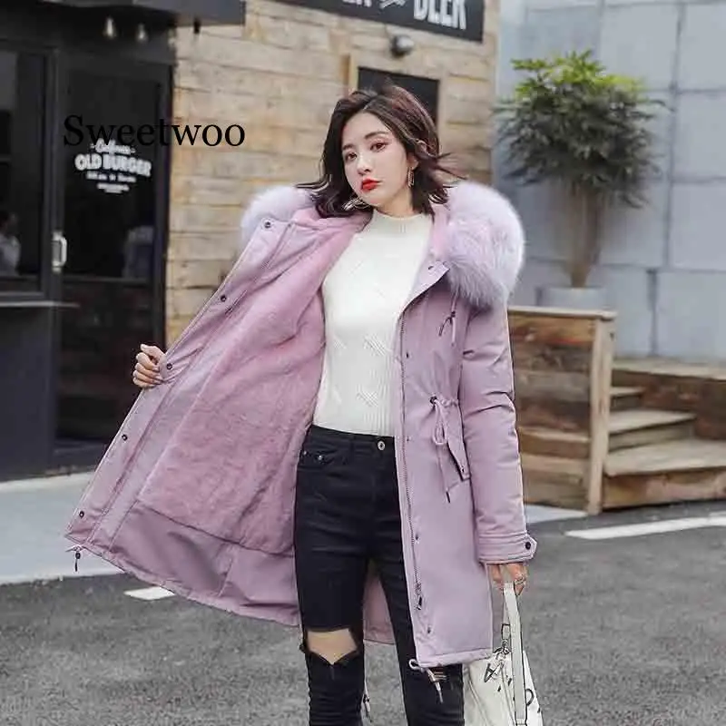 Thickened parka women slim long winter coat  cotton ladies parka jacket women 2020 winter coat