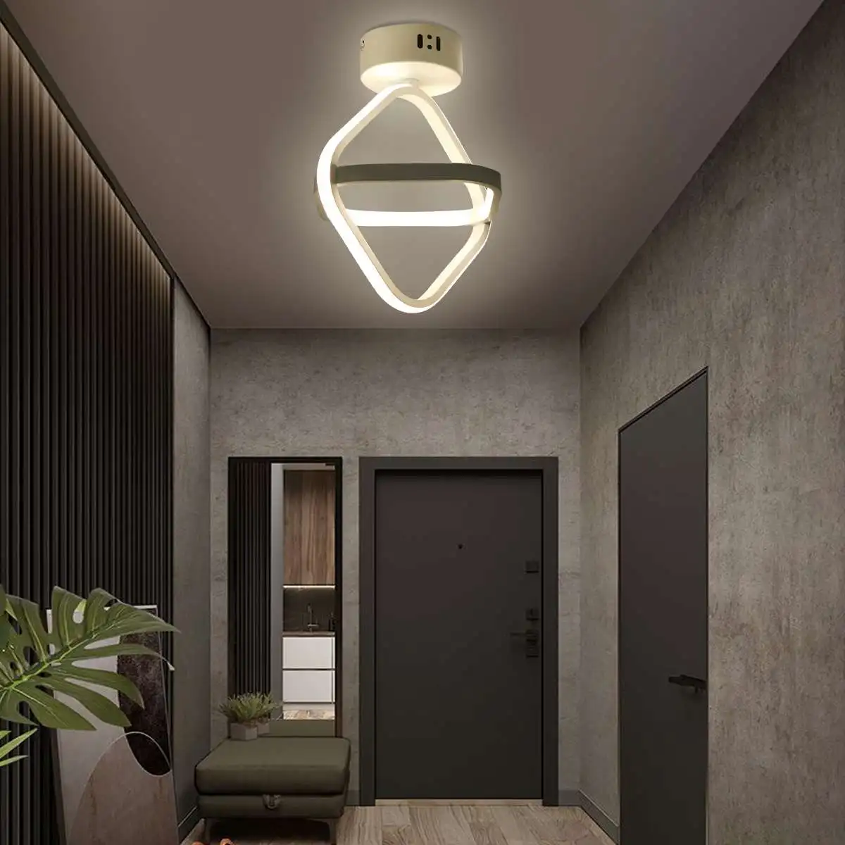 Lámpara Led de techo moderna y minimalista para balcón, pasillo de casa, porche, canal, lámpara de techo nórdica Ins Wind Cloakroom