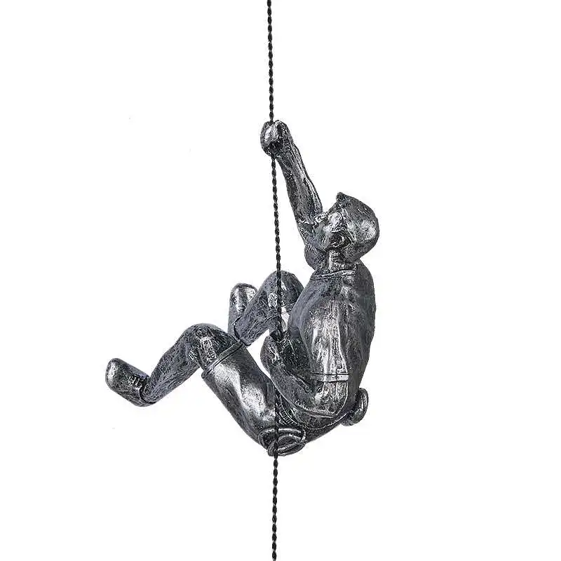 

Rock Climbing Character Sculpture Wall Hanging Background Wall Outdoor Sport Decoration Art Creative Hanging Climbing Statue