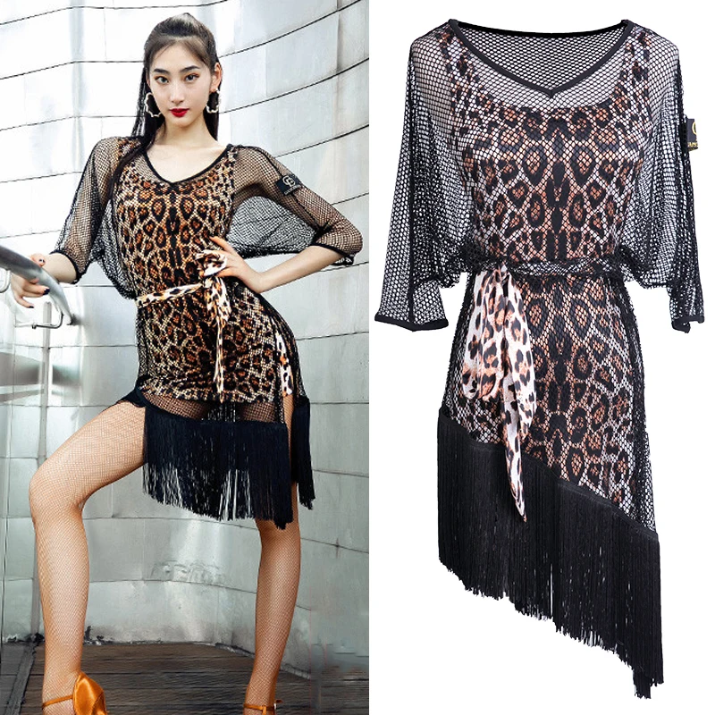 Женское платье для латиноамериканских танцев юбка выступлений комплект из двух