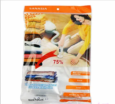 Прозрачный вакуумный мешок складной сжатый многоразовый Органайзер с