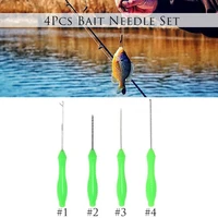 35 discounts hot 4pcs bait needle set hook drill stringer baiting rig tool carp fishing tackle