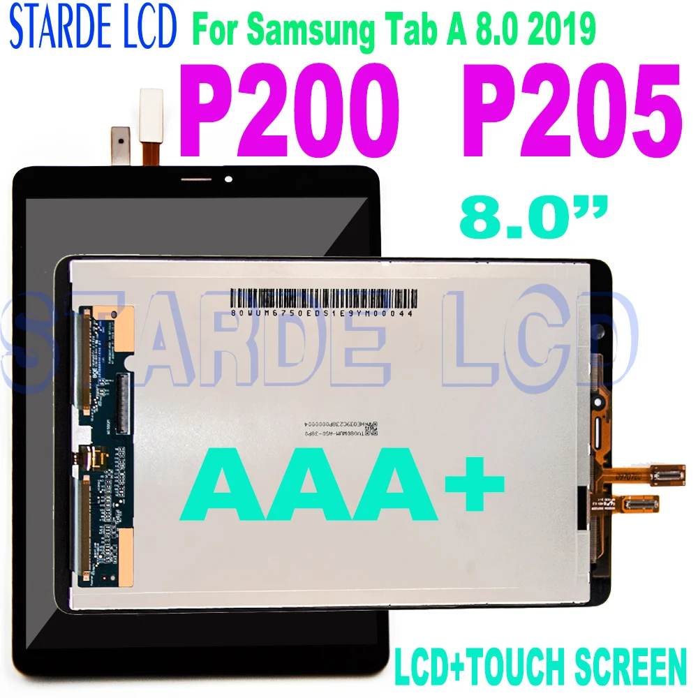 

AAA+ 8.0" LCD For Samsung Tab A 8.0 2019 SM-P200 SM-P205 P200 P205 LCD Display Touch Screen Digitizer Panel Glass Assembly