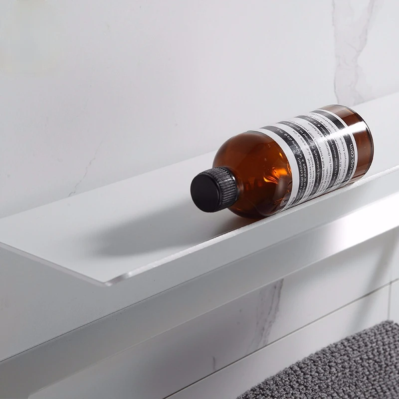 

Wall Mount Black Aluminum Bathroom Shelf Shower Caddy Bath Rack with Bar and Hook for Towel Shampoo Shelves Storage Kitchen