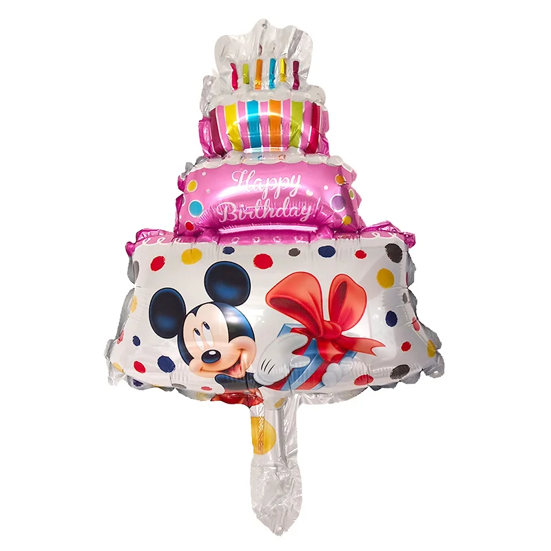 mini pink cake Гигантские 114 см воздушные шары в форме Микки, Минни мультфильм день рождения украшения гелиевые шары для детей день рождения Декор Классические игрушки - Цвет: mini pink cake