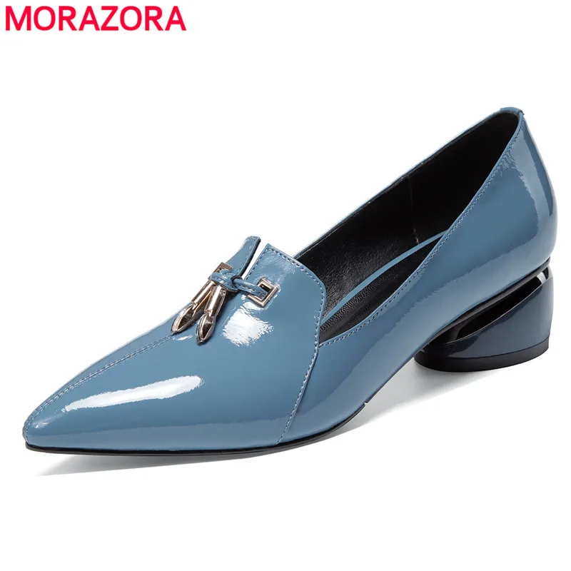 MORAZORA/обувь из натуральной кожи наивысшего качества женские туфли лодочки с