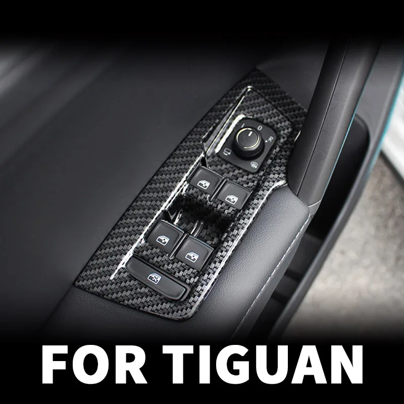 For VW Volkswagen Tiguan mk2 2016 17 18 2019 2020 2021 Door glass lift switch panel inner armrest decorative frame modification |