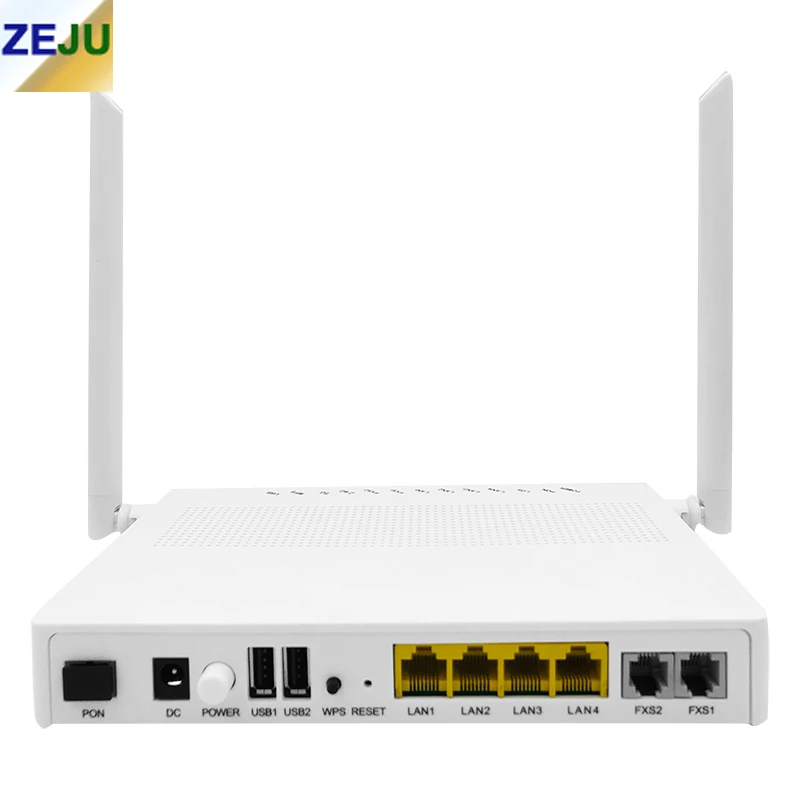 FTTH Modem GPON 4GE 2POTS DualBand WIFI ONU ONT with English Version Free Shipping