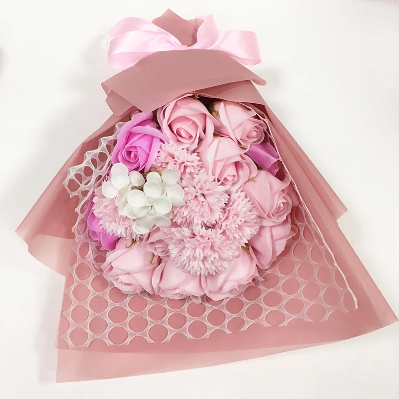 Flone розовая роза искусственный цветок мыла букет подарок на день матери Роза