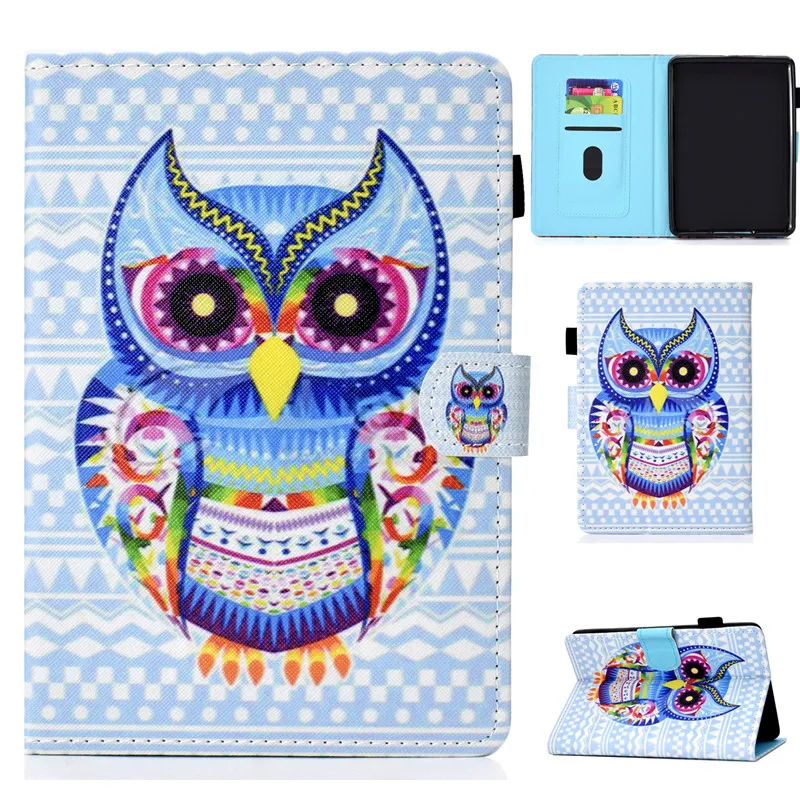 

For amazon kindle paperwhite 1/2/3 6.0"Painting Leather Cartoon Stand Case Cover Tablet PC Protective Cases Paperwhite 2016