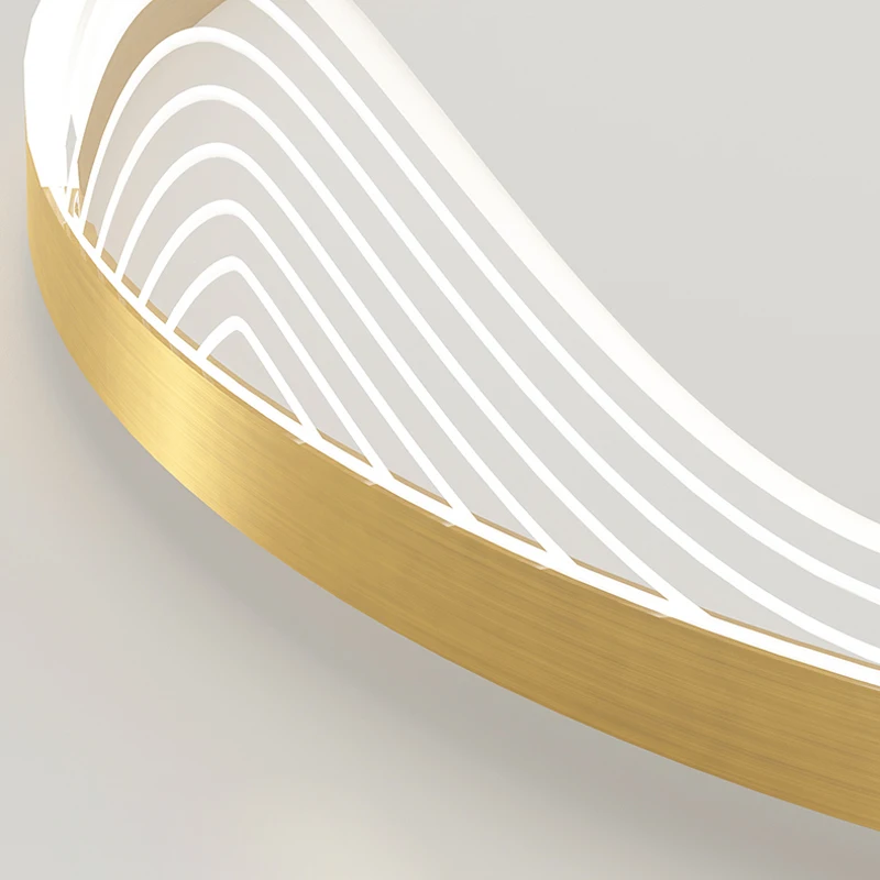 Современная потолочная лампа для дома Золотая круглая спальни кухни кабинета