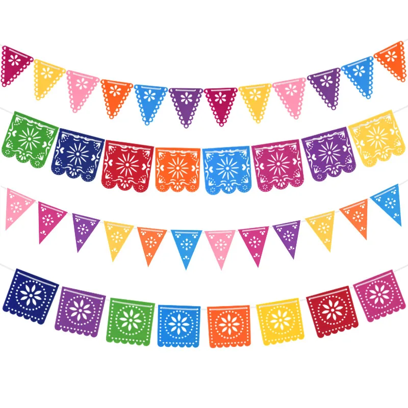 

1pc Pinata Themed Party Mexican Banner Decor Garland Flag For Wedding Party Decoration Colorful Banner Summer Birthday Supplies