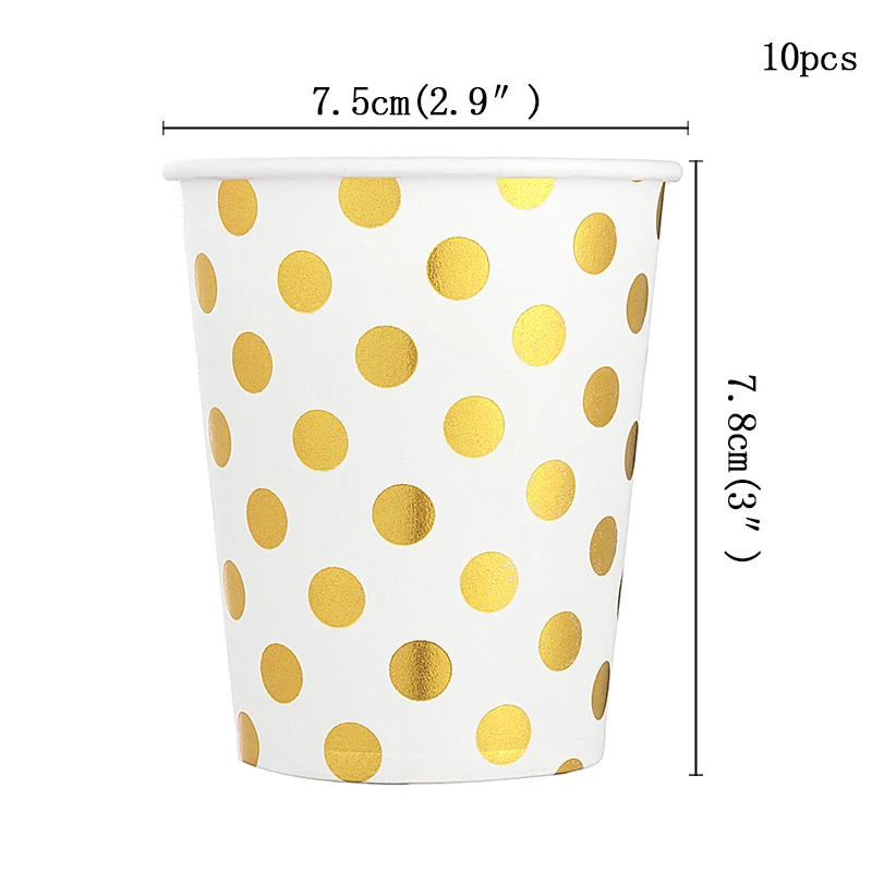 10 шт. золотой пластине Золотой тематическая вечеринка на день рождения столовые