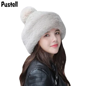 Knitted Hat Women Winter Soft Keep Warm Beanies Female Plus Velvet Fashion Pompom Knit Cap Outdoor W in Pakistan