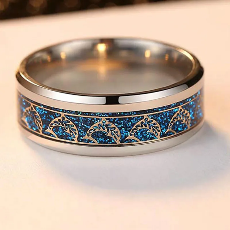 Индивидуальная из нержавеющей стали дельфин кольцо для мужчин и женщин показа