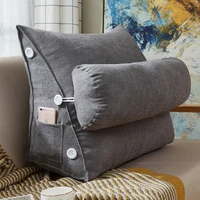 fashion nordic cute pillow decor home velvet bedside triangle back office chair waist cushion with zipper washable pillow cover