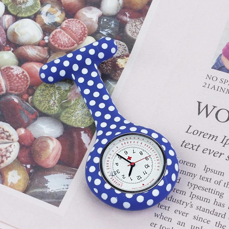 Силиконовые часы для медсестер с цветными точками календарем карманный подарок