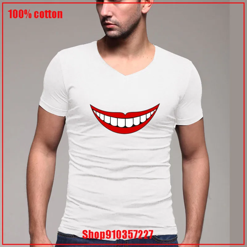 Футболка мужская хлопковая с коротким рукавом и V-образным вырезом | Мужская