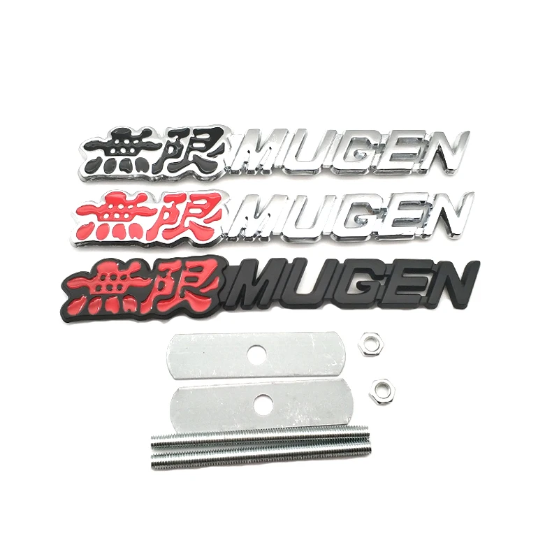 

3D Metal MUGEN Car Stickers Decals Front Hood Grill Emblem for Honda Accord City Civic CRV BRV URV HRV Jazz Odyssey Vezel Stream