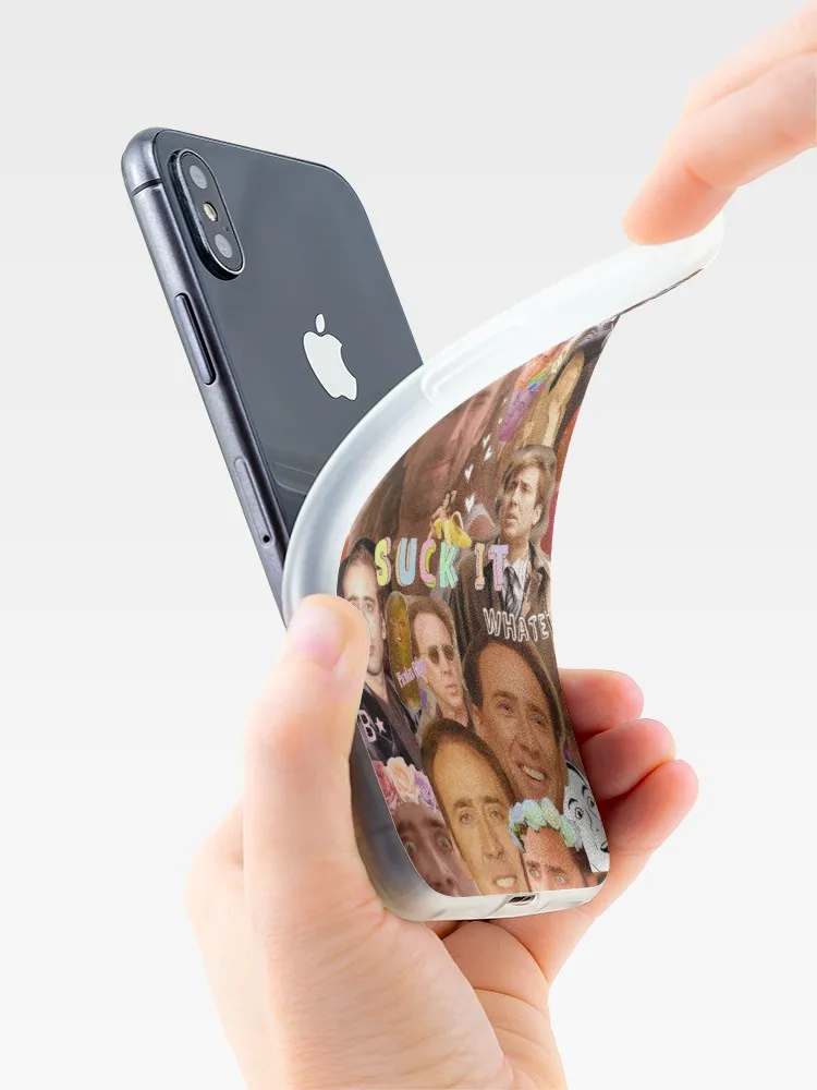 Nic Cage Collag for iPhone 11 X XS Max XR Cute Cat Tom Cover iphone 8 7 6 6S Plus Soft Silicone Clear | Мобильные телефоны и