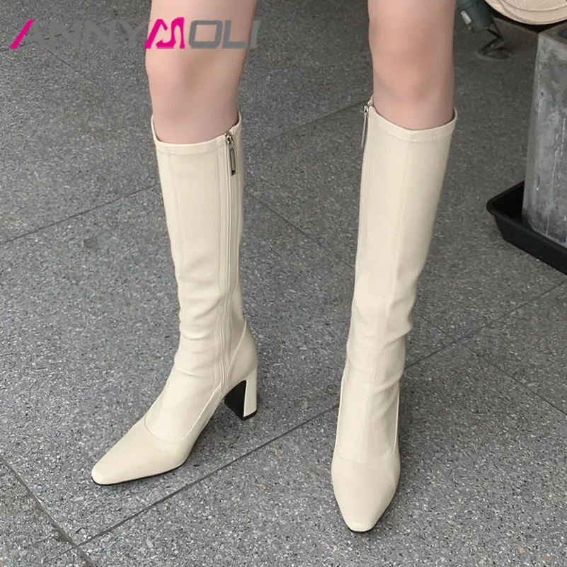 

Сапоги женские из натуральной кожи, на высоком каблуке, 33-43