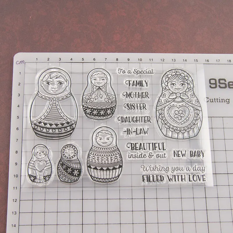 

CLEAR STAMPS for DIY Scrapbooking Matryoshka Russian Doll Transparent Stamps Card Making Album paper Craft Decoration New Stamps