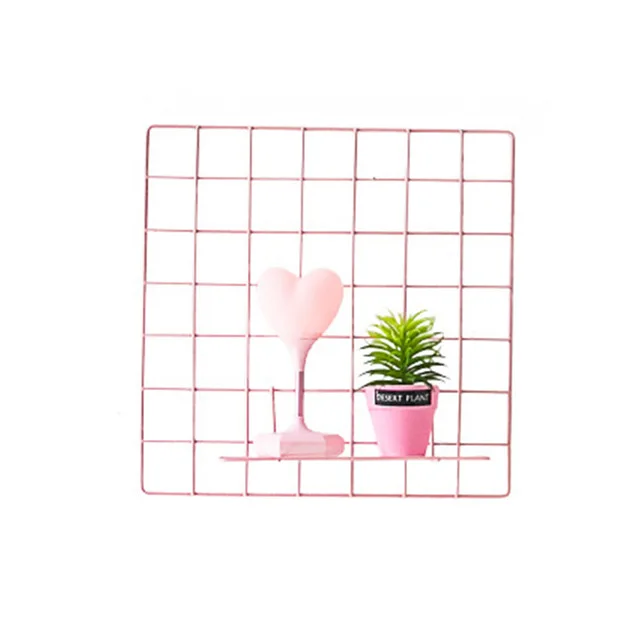 Новый 35x35 см железная решетка фото дисплей стеллаж рамка сетка полка домашнее