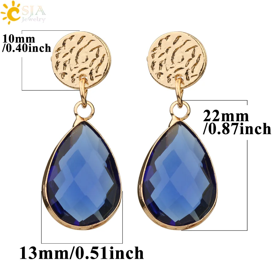 CSJA серьги-гвоздики золотого цвета в форме капли воды ранранранского Подвесные