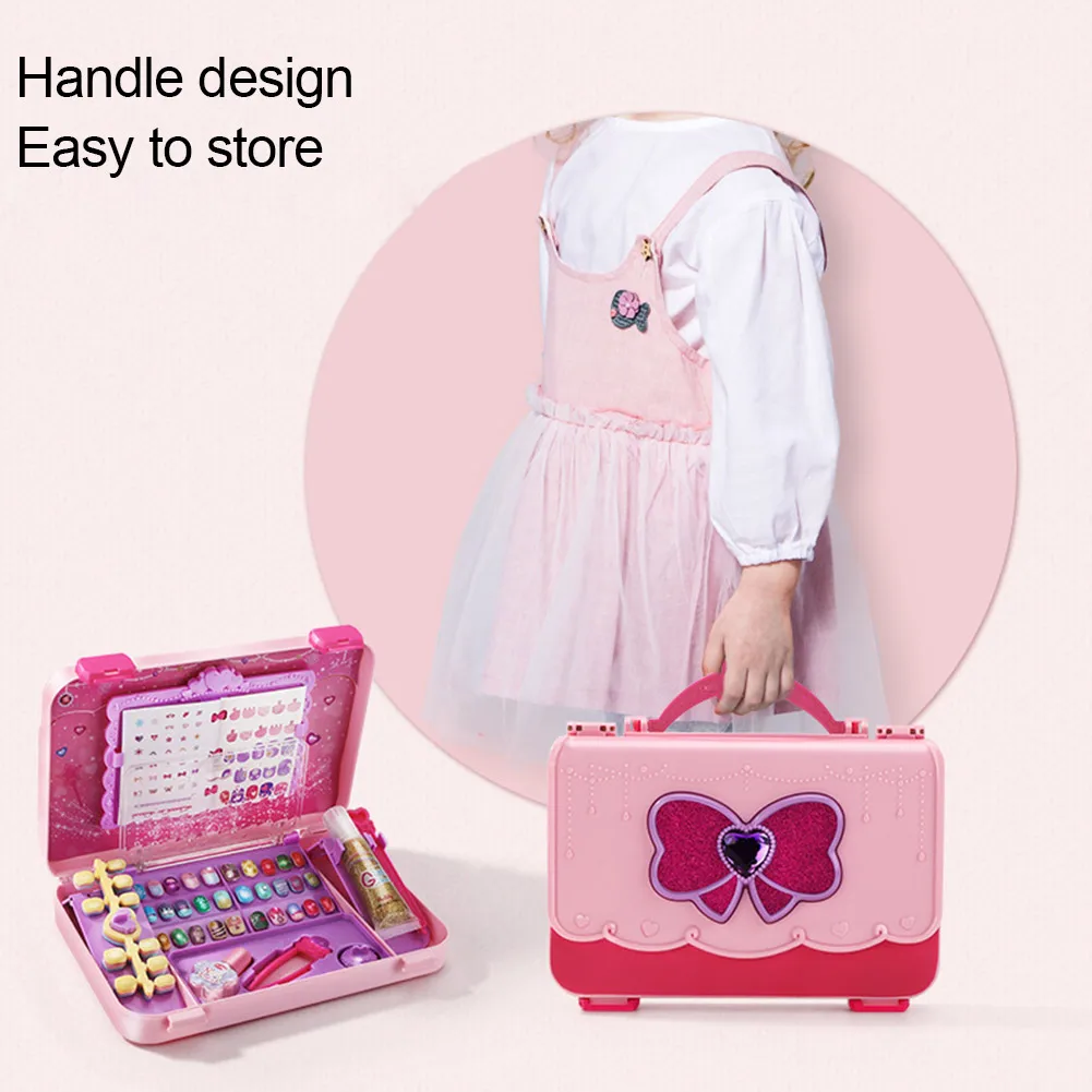 Kids Makeup Set Nail Art Tools Kit Stickers Toy For Girls color DIY Decoration Party Dressing Box Gift | Игрушки и хобби