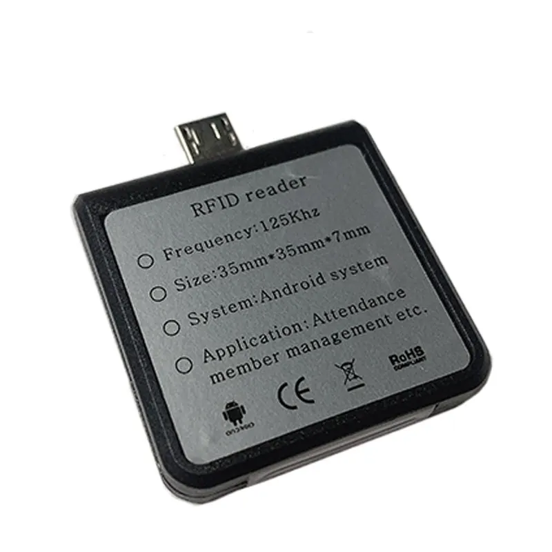 Мини RFID считыватель мобильного телефона EM4100 TK4100 считыватель ID карт для mirco usb интерфейс Поддержка Android системы Android мобильный телефон