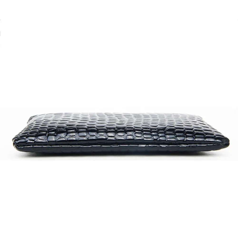 Женский кошелек с узором из крокодилов Одноцветный на молнии держатель для