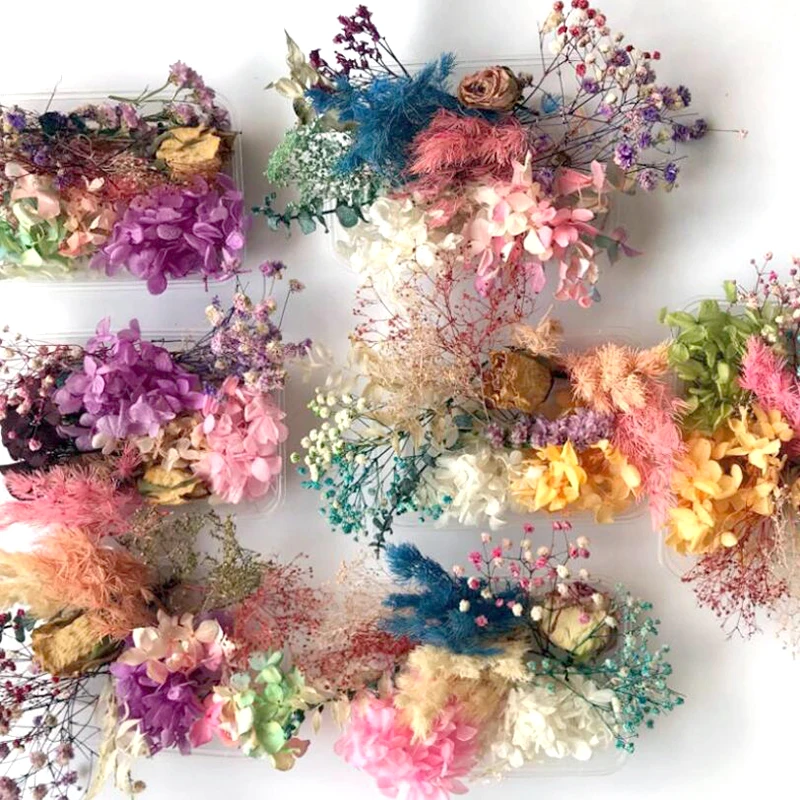 

1 Box Mixed Real Dried Flowers Dry Plants Pressed Flowers For Epoxy Resin Pendant Necklace Jewelry Making Craft DIY Accessories