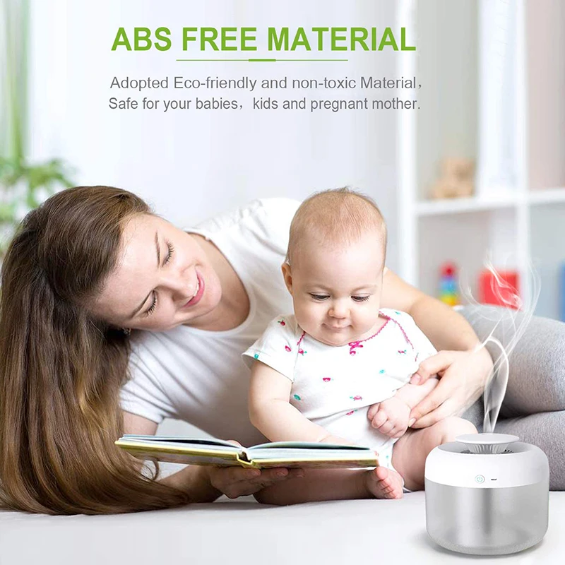 

2.4L Humidifiers Cool Mist Essential Aroma Oil Diffuser Humidifier with 7-Color Night Lights Electric USB Mini Air Mist Maker