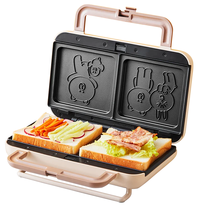 

220V 900W Household Electric Waffle Machine Sandwich Breakfast Baking Machine Multi Toaster Non-stick Cake Baker EU/AU/UK/US