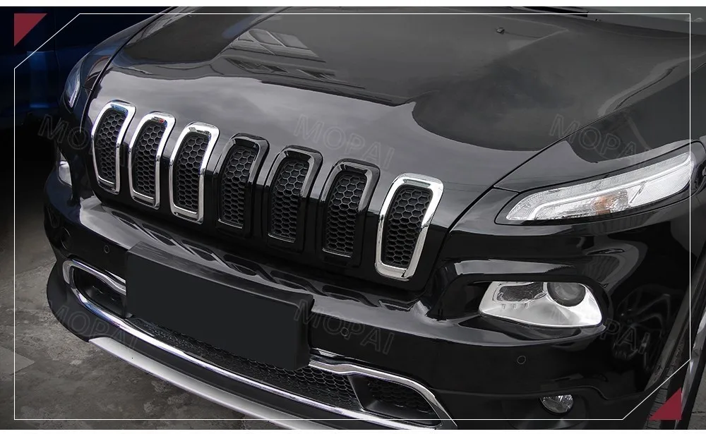 MOPAI автомобильные наклейки для Jeep Cherokee+ ABS автомобильные передние декоративные решетки наклейки s Для Jeep Cherokee автомобильные аксессуары