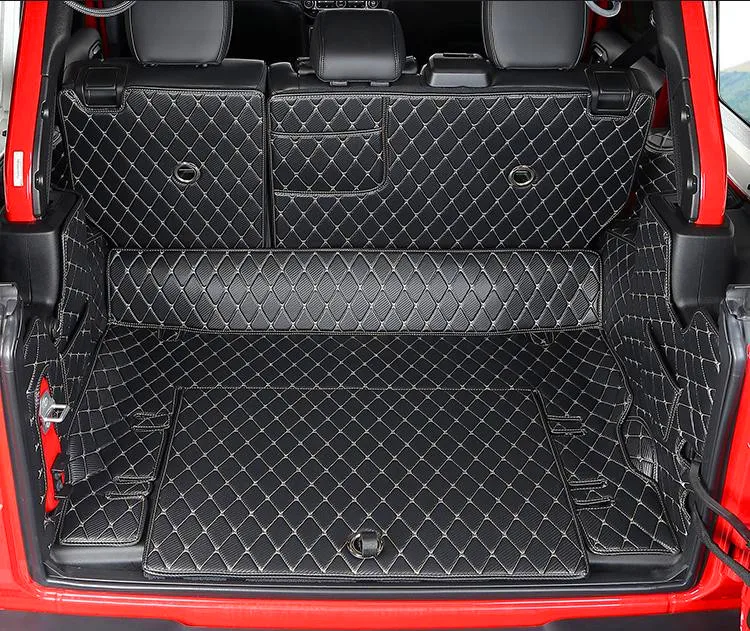 

Top quality! Custom special car trunk mats for Jeep Wrangler 4xe 2022 2021 4 door durable cargo liner boot carpets,Free shipping