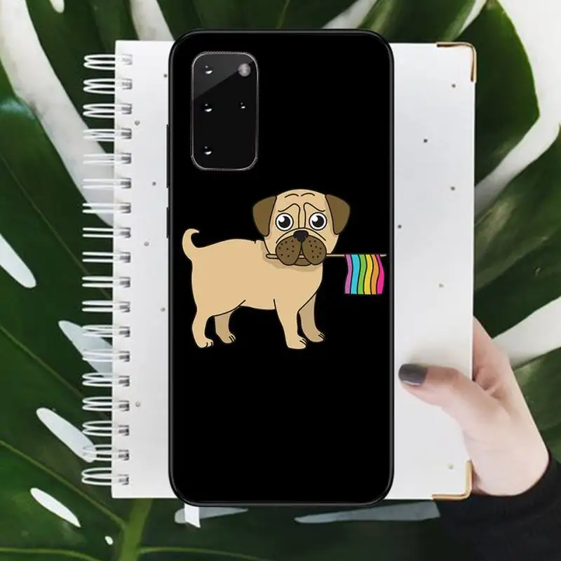

Cute Cartoon Pug Animal Yoga Phone Case For Samsung galaxy S 9 10 20 A 10 21 30 31 40 50 51 71 s note 20 j 4 2018 plus