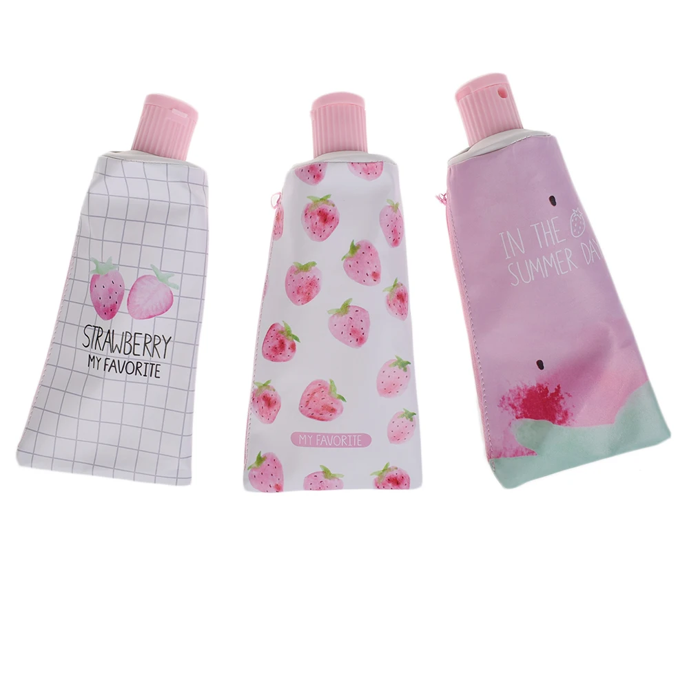Чехол для карандашей и точилки зубная паста с ароматом клубники цветов 1 шт |