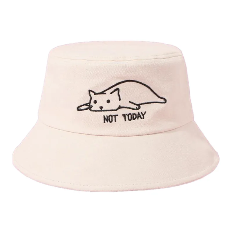 

Cotton Lovely Cat Bucket Hat Fisherman Hat Outdoor Travel Hat Sun Cap Hats for Men and Women 72