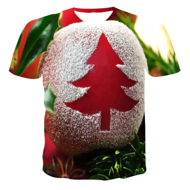 

New T -Shirt Men 'S High -Quality Men 'S And Women'S T-Shirt Christmas Short Sleeve 3d Printing Christmas Holiday Men'S T-Shirt