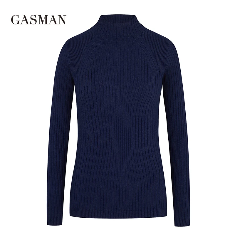 Женская водолазка GASMAN 2020 облегающие осенние пуловеры вязаные тонкие Женский
