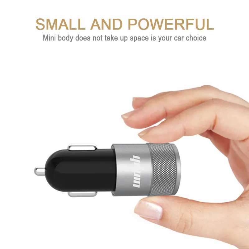 

Universal 24V Adapter Dual USB Charger Metal Car Charger Car Adapter Mini Usb For Smartphone Dual Port Charger QC3.0