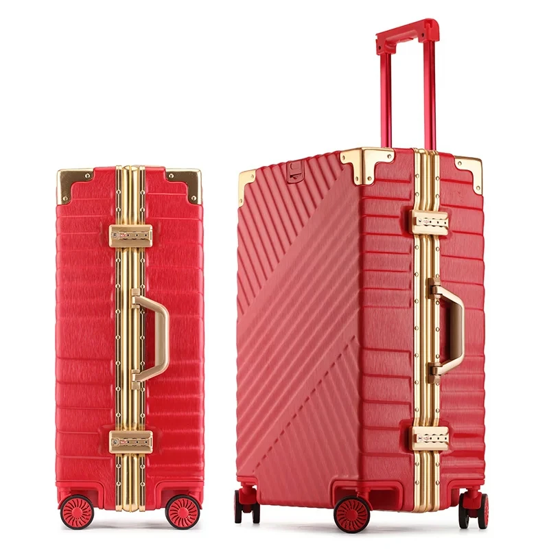 20&quot24&quot26&quot29&quot inch aluminum frame suitcase box strong business trolley luggage bag on wheels | Багаж и сумки