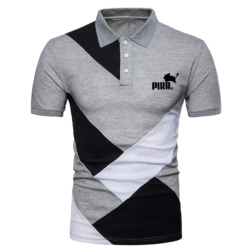 

2021 Summer Men's Polo Shirt PIKA Car Logo Short Sleeve Slim Breathable Shirt Men's Polo Shirt Men's T-Shirt Top