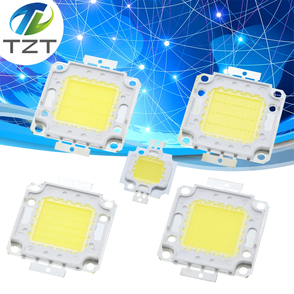 Белый/теплый белый 10 Вт 20 30 50 100 Светодиодный светильник чип DC 12V 36V COB
