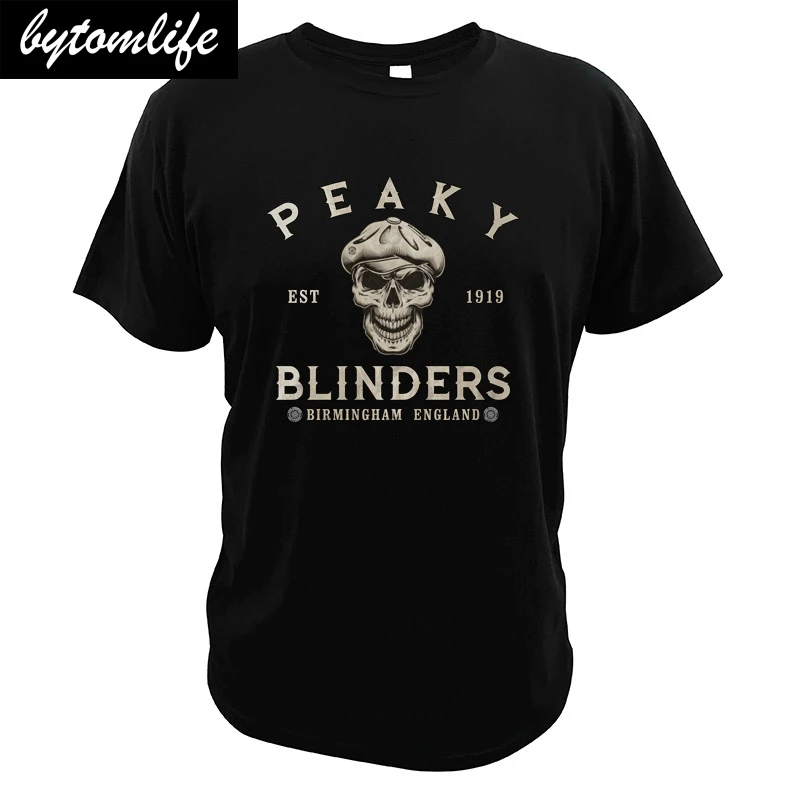 

Hardcore Blinders T-Shirt Parody Skull Period Crime Drama TV Series Peaky-Blinder Digital Print Summer Vintage TShirt