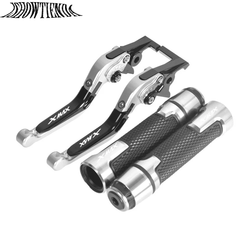 

Мотоциклетные Грипсы для Yamaha XMAX250 XMAX300 XMAX400 XMAX 250 300 400, крышка ручки, тормозной рычаг, полный комплект, Аксессуары для велосипеда с ЧПУ