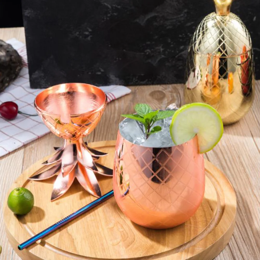 Медная кружка для коктейля в форме ананаса объемом 550 мл. чашка кофе молока посуда